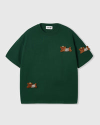 WILD TEDDY SCATTER T-SHIRT — GREEN