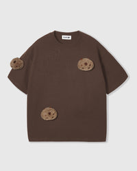 SLEEPY TEDDY SCATTER T-SHIRT — BROWN
