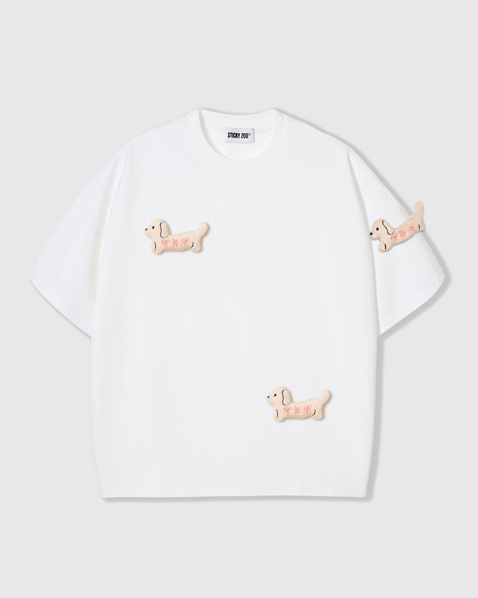 BOW PUPPY SCATTER T-SHIRT — PUTI