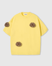 SLEEPY TEDDY SCATTER T-SHIRT — YELLOW