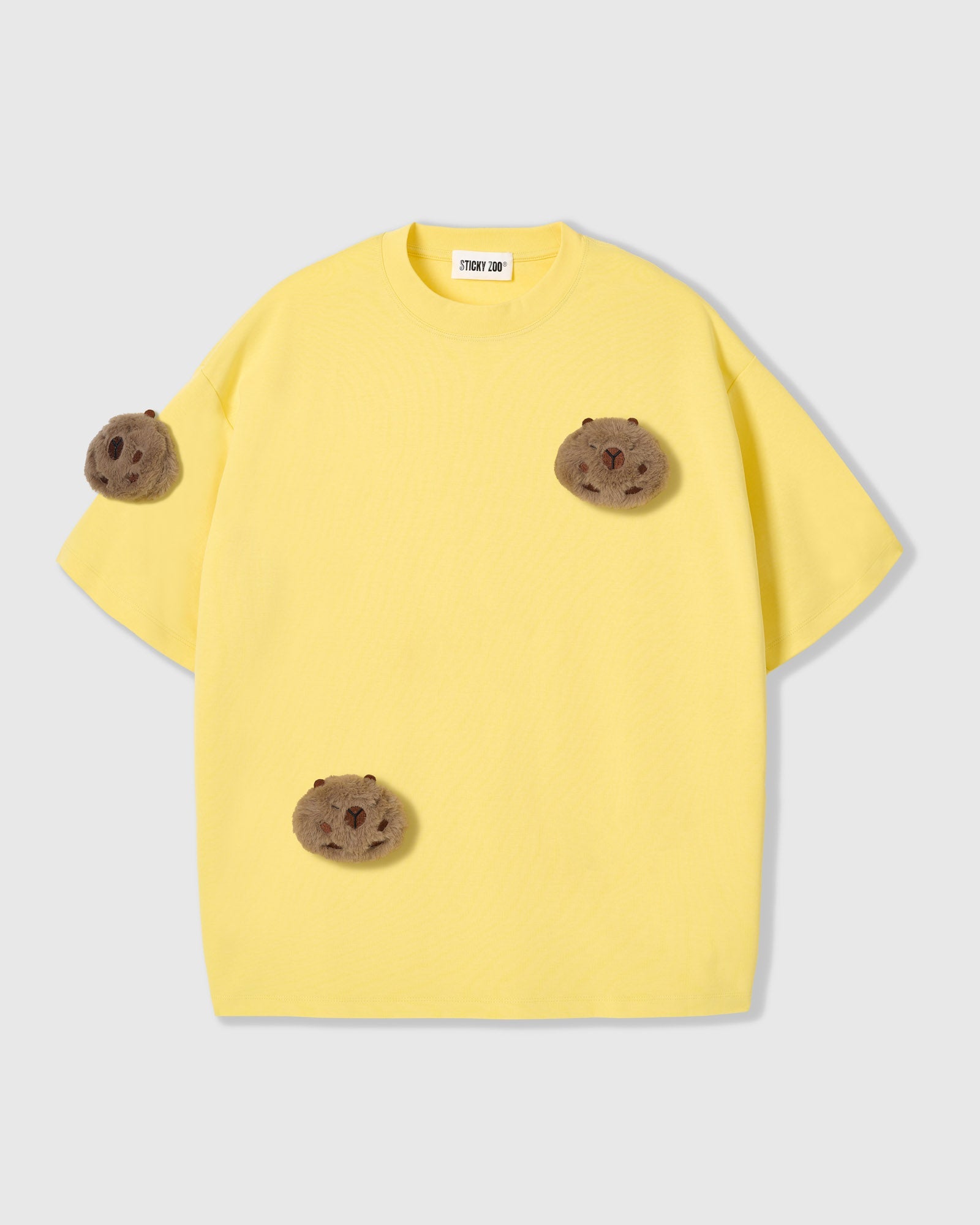 SLEEPY TEDDY SCATTER T-SHIRT — YELLOW