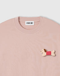 POLKA PUPPY SCATTER T-SHIRT — ROSA