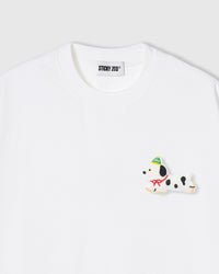 SPOTTY PUPPY SCATTER T-SHIRT — WHITE