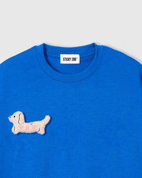 BOW PUPPY SCATTER T-SHIRT — BLUE