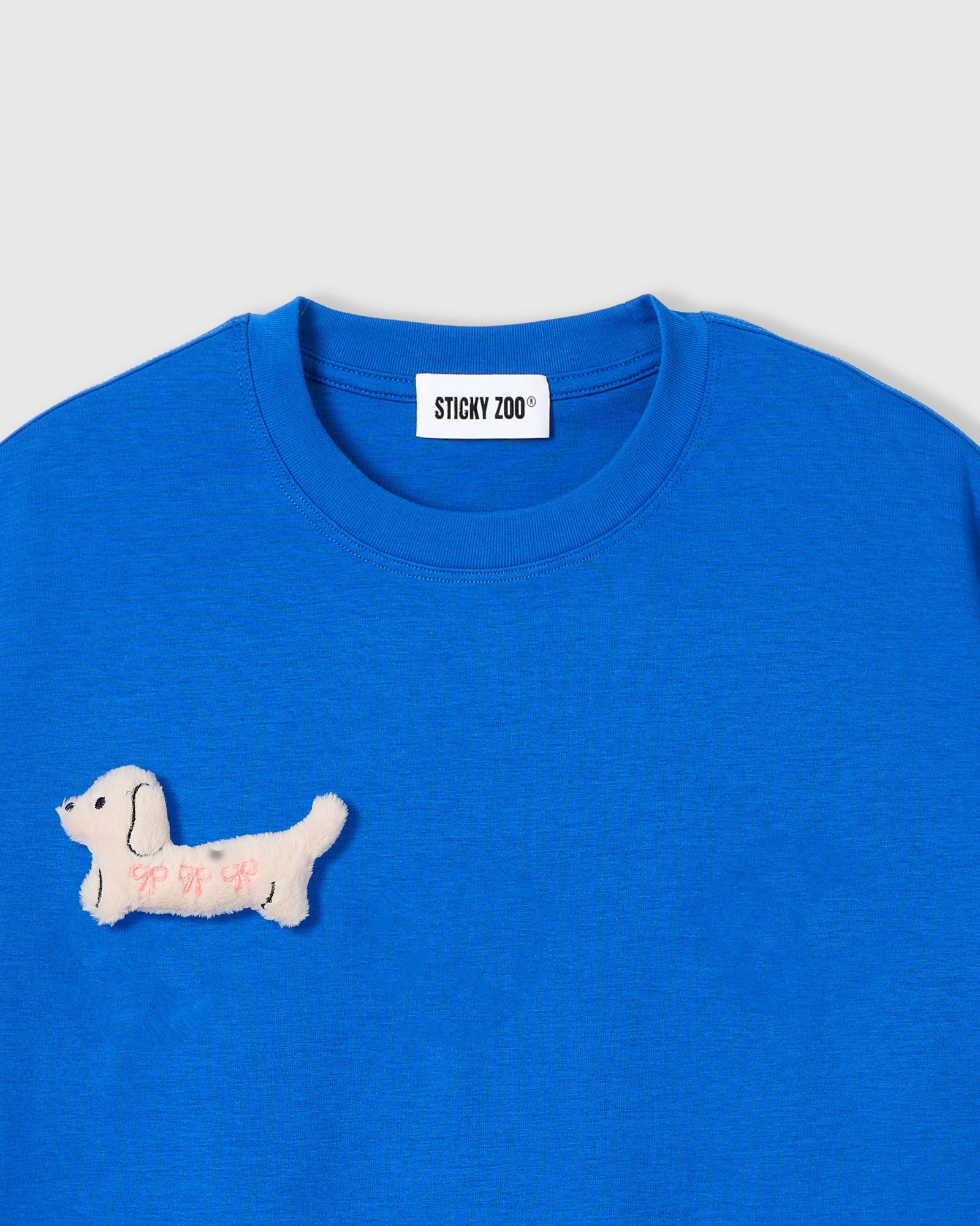 BOW PUPPY SCATTER T-SHIRT — BLUE