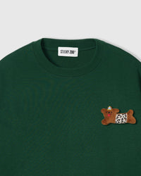 WILD TEDDY SCATTER T-SHIRT — GREEN