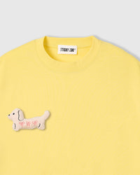 BOW PUPPY SCATTER T-SHIRT — YELLOW
