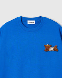 WILD TEDDY SCATTER T-SHIRT — BLUE