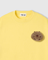 SLEEPY TEDDY SCATTER T-SHIRT — YELLOW