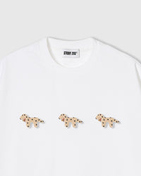 SPOTTY PUPPY TRIO T-SHIRT — WHITE