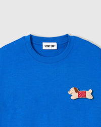 POLKA PUPPY SCATTER T-SHIRT — BLUE