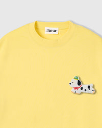 SPOTTY PUPPY SCATTER T-SHIRT — YELLOW