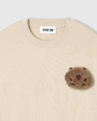 SLEEPY TEDDY SCATTER T-SHIRT — CREAM