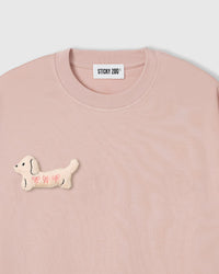 BOW PUPPY SCATTER T-SHIRT — PINK