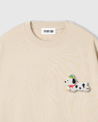 SPOTTY PUPPY SCATTER T-SHIRT — CREAM