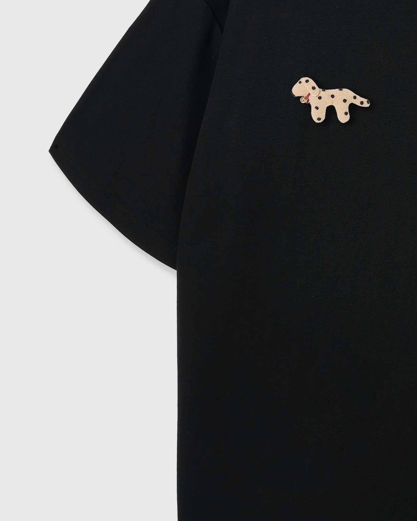SPOTTY PUPPY TRIO T-SHIRT — BLACK