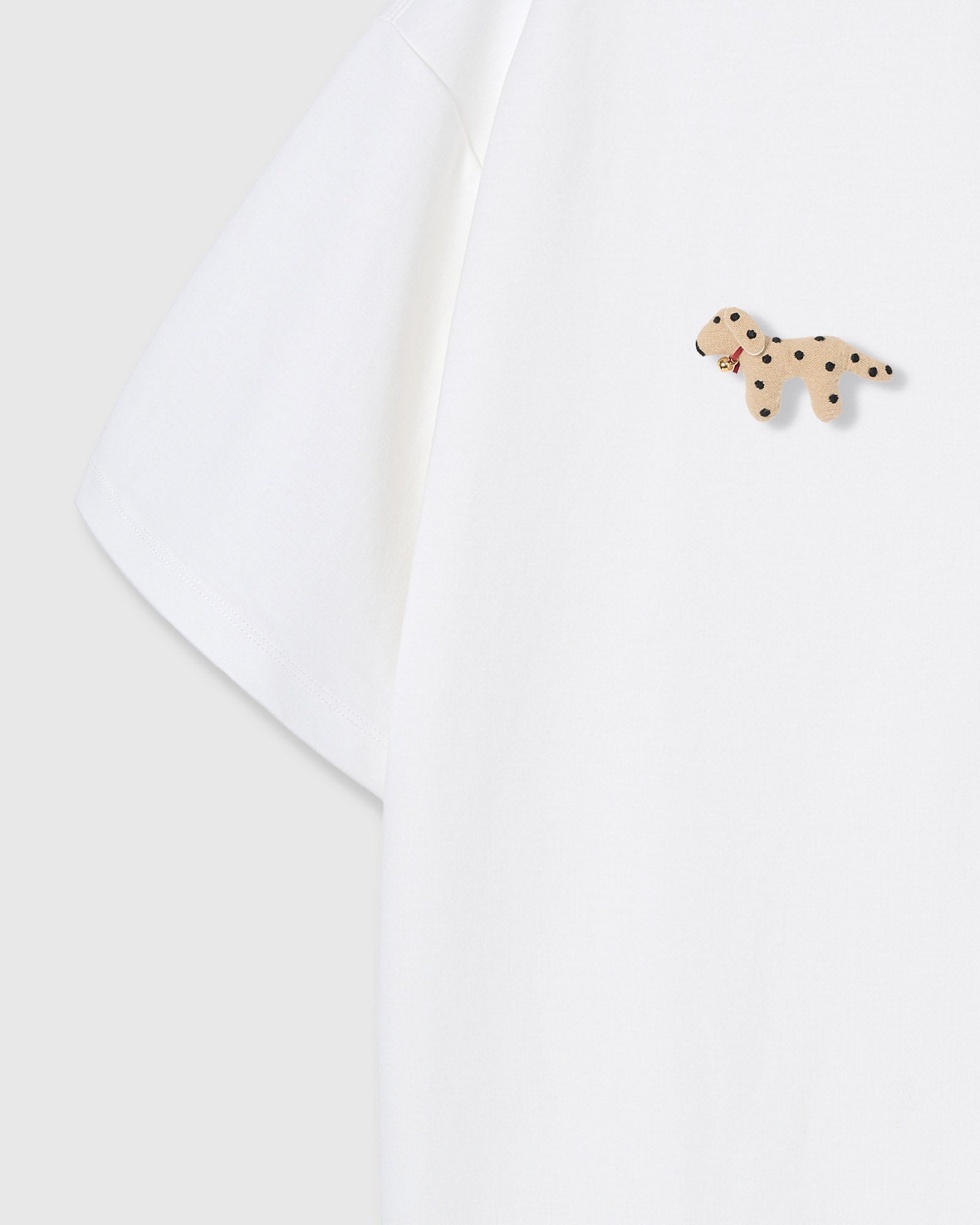 SPOTTY PUPPY TRIO T-SHIRT — WHITE