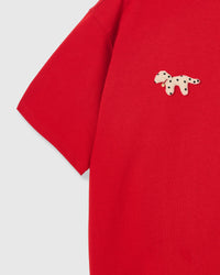 SPOTTY PUPPY TRIO T-SHIRT — RED