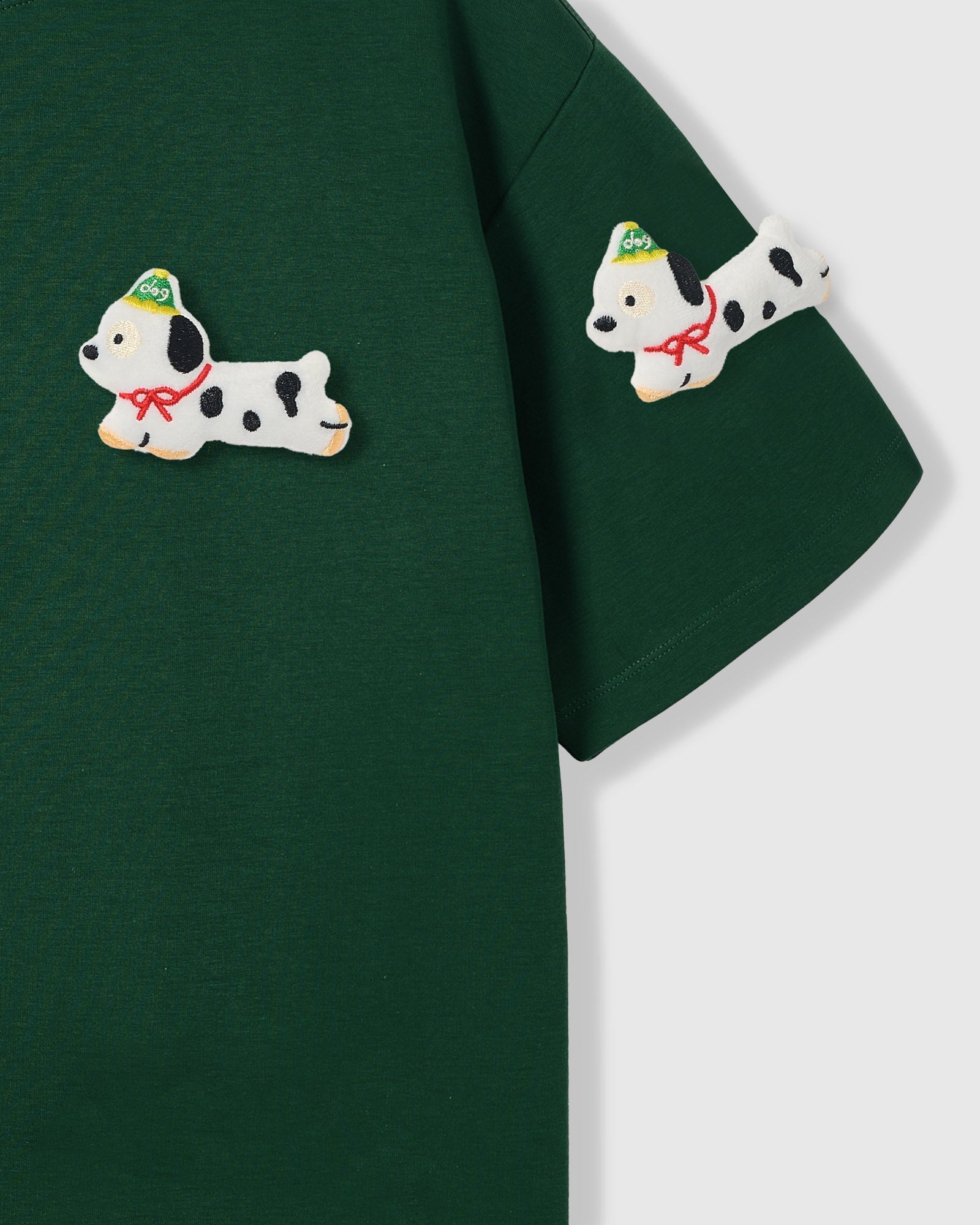 SPOTTY PUPPY SCATTER T-SHIRT — GREEN