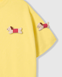 POLKA PUPPY SCATTER T-SHIRT — DILAW
