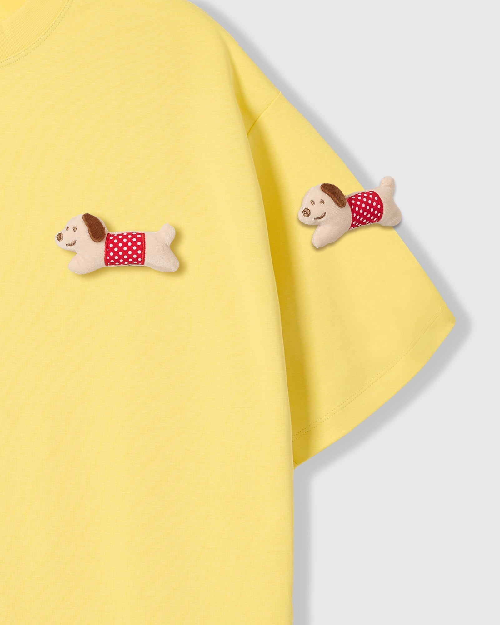 POLKA PUPPY SCATTER T-SHIRT — DILAW