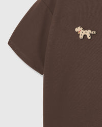 SPOTTY PUPPY TRIO T-SHIRT — BROWN