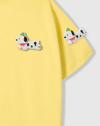 SPOTTY PUPPY SCATTER T-SHIRT — YELLOW