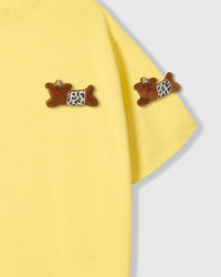 WILD TEDDY SCATTER T-SHIRT — YELLOW