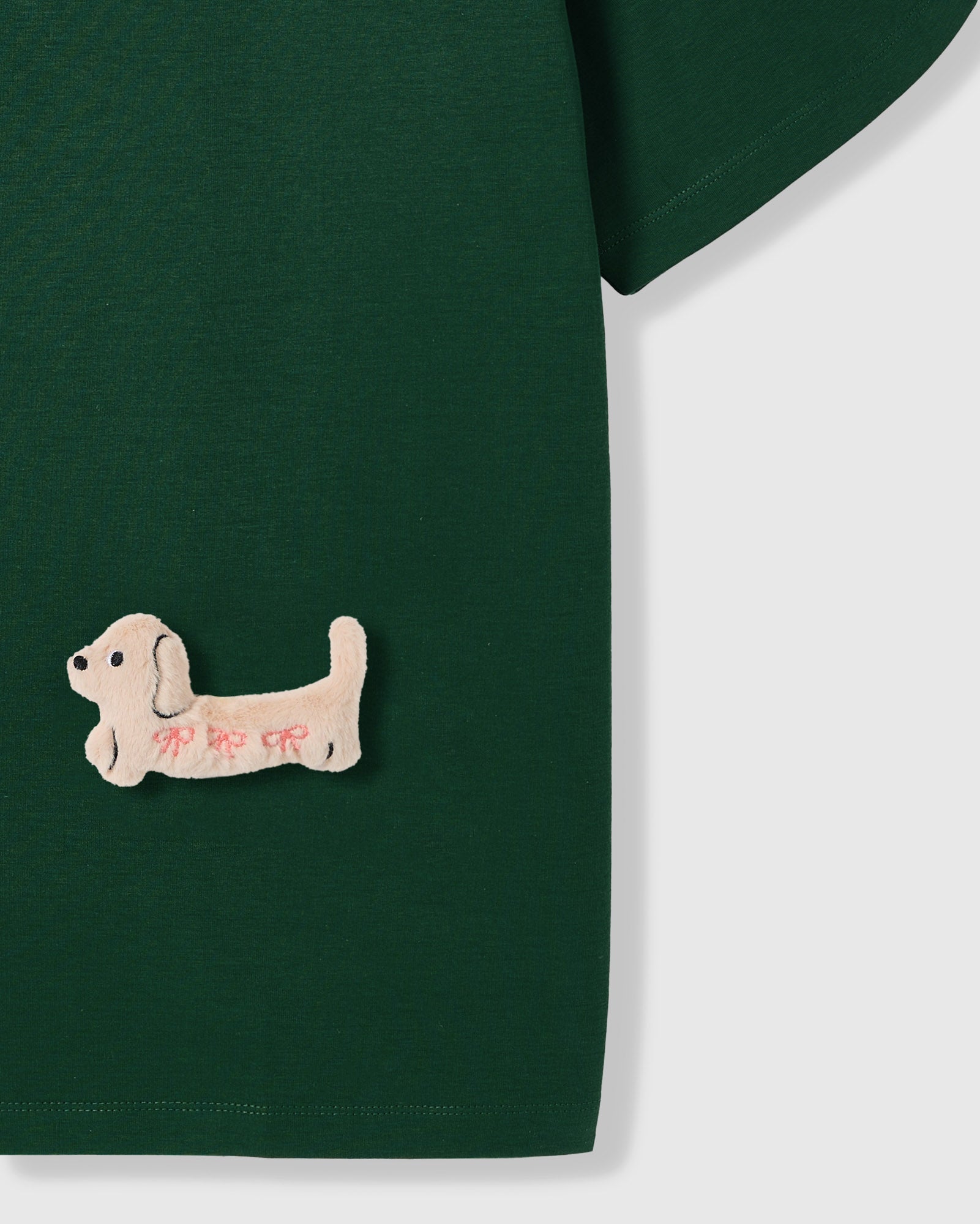 BOW PUPPY SCATTER T-SHIRT — GREEN