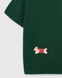 POLKA PUPPY SCATTER T-SHIRT — BERDE