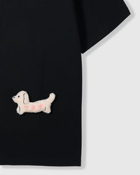 BOW PUPPY SCATTER T-SHIRT — BLACK