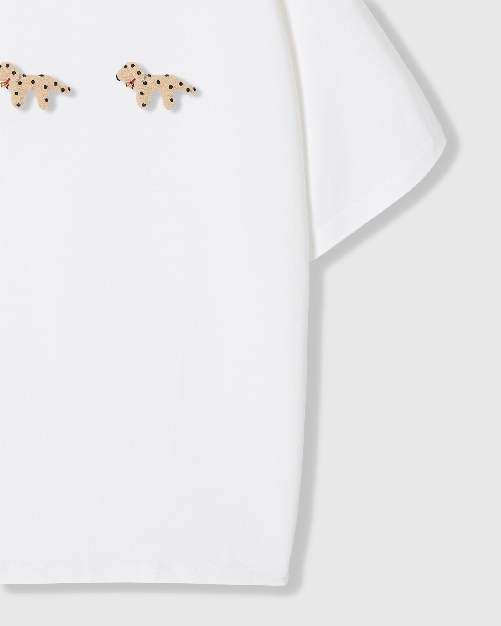 SPOTTY PUPPY TRIO T-SHIRT — WHITE