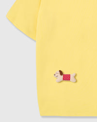 POLKA PUPPY SCATTER T-SHIRT — DILAW