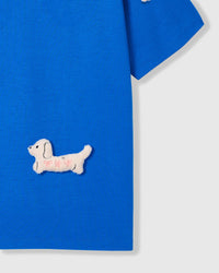 BOW PUPPY SCATTER T-SHIRT — BLUE