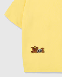 WILD TEDDY SCATTER T-SHIRT — YELLOW