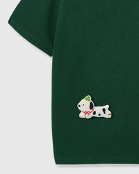 SPOTTY PUPPY SCATTER T-SHIRT — GREEN