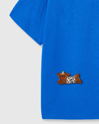 WILD TEDDY SCATTER T-SHIRT — BLUE