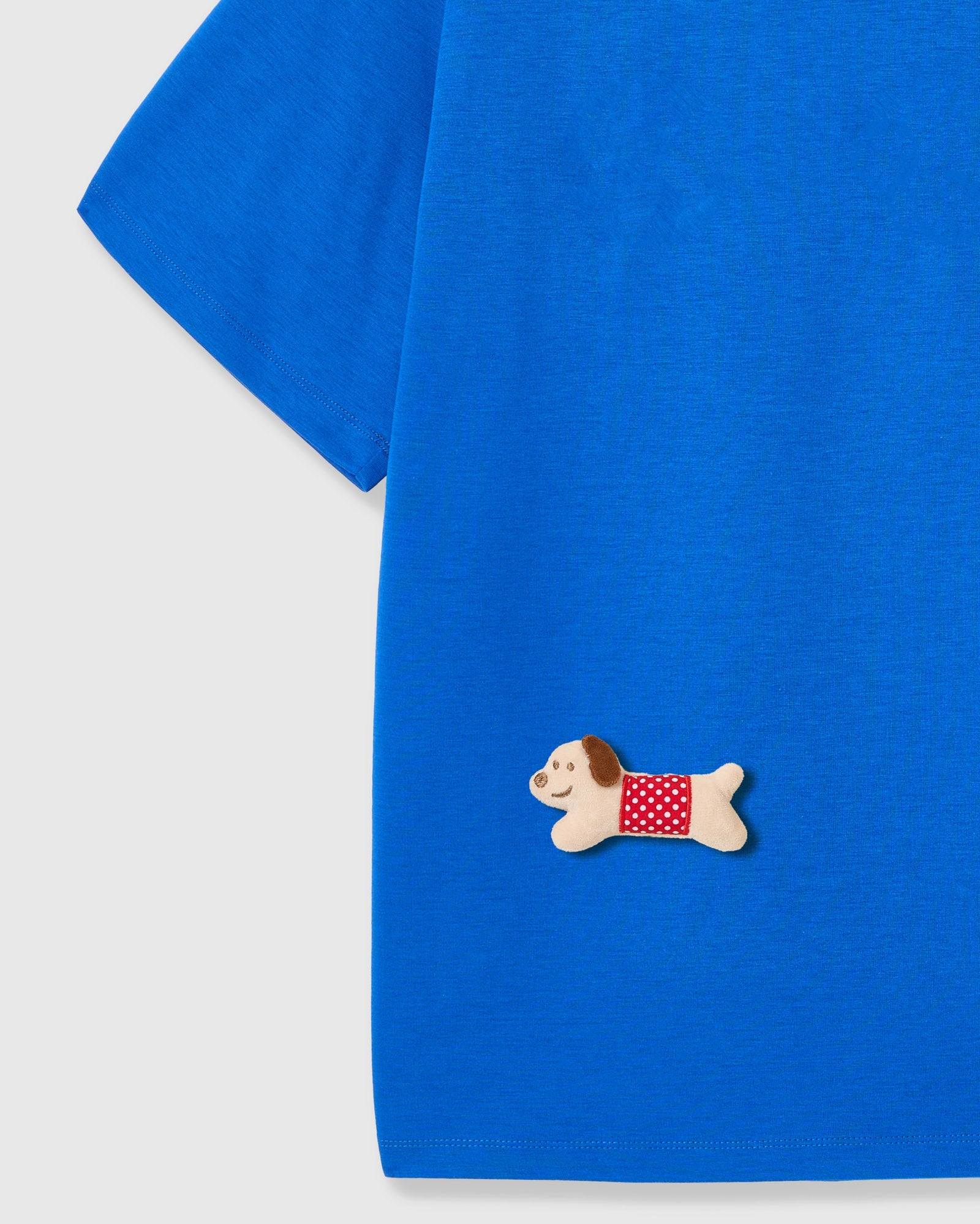 POLKA PUPPY SCATTER T-SHIRT — BLUE