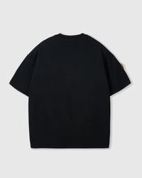 SLEEPY TEDDY SCATTER T-SHIRT — BLACK