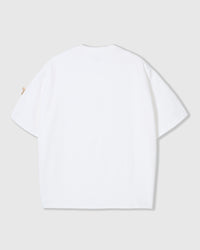 POLKA PUPPY SCATTER T-SHIRT — WHITE