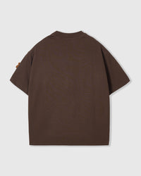 WILD TEDDY SCATTER T-SHIRT — BROWN