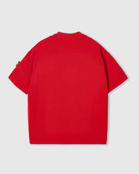 WILD TEDDY SCATTER T-SHIRT — RED