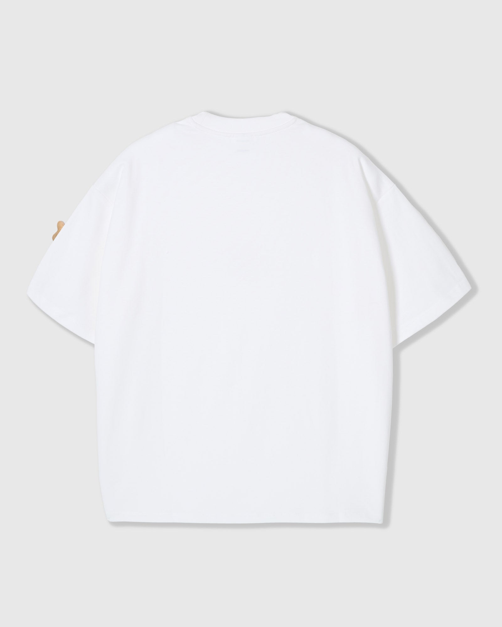 BLUE CHECK PUPPY SCATTER T-SHIRT — WHITE
