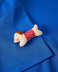 POLKA PUPPY SCATTER T-SHIRT — BLUE