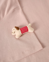 POLKA PUPPY SCATTER T-SHIRT — ROSA