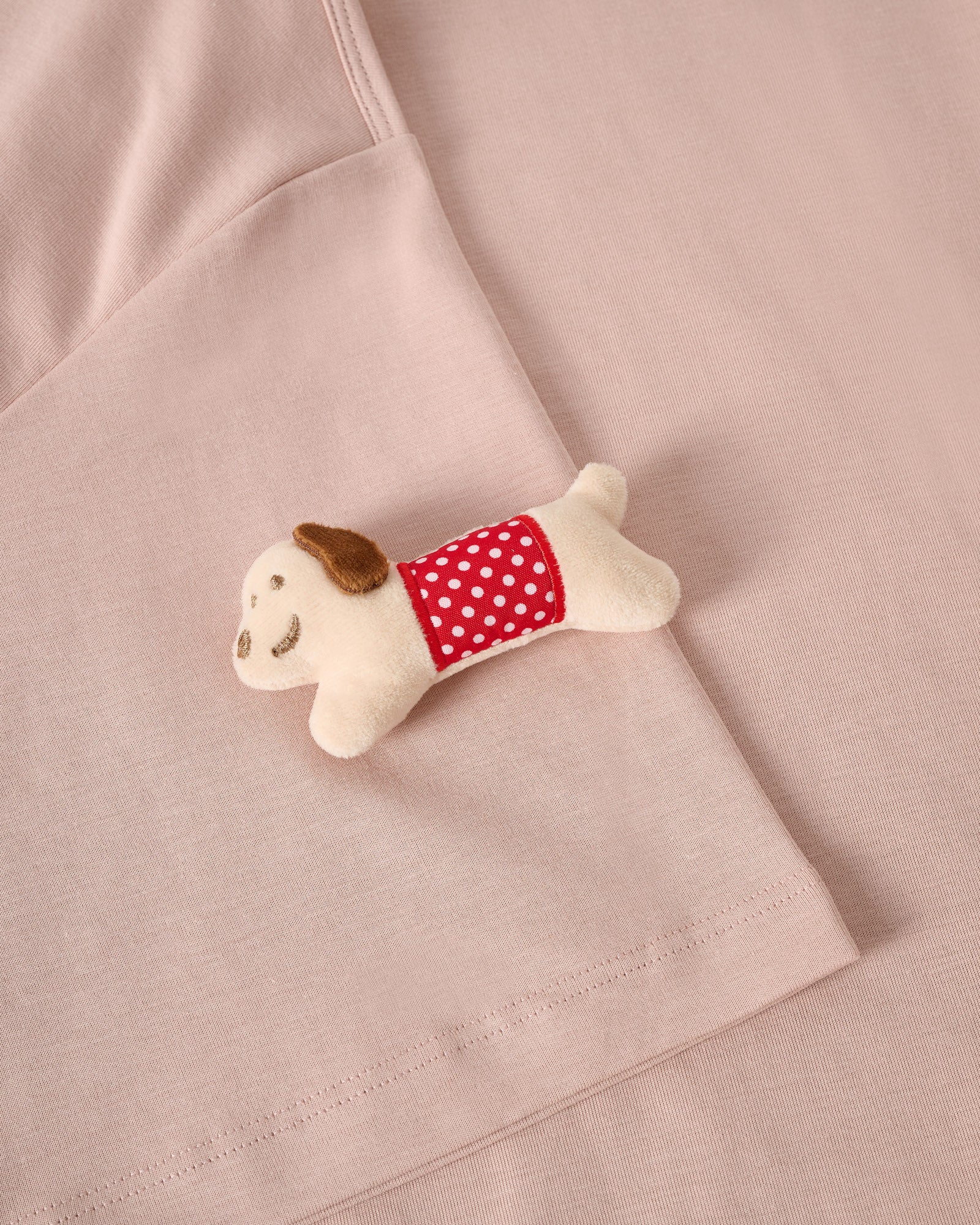 POLKA PUPPY SCATTER T-SHIRT — ROSA