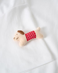 POLKA PUPPY SCATTER T-SHIRT — WHITE