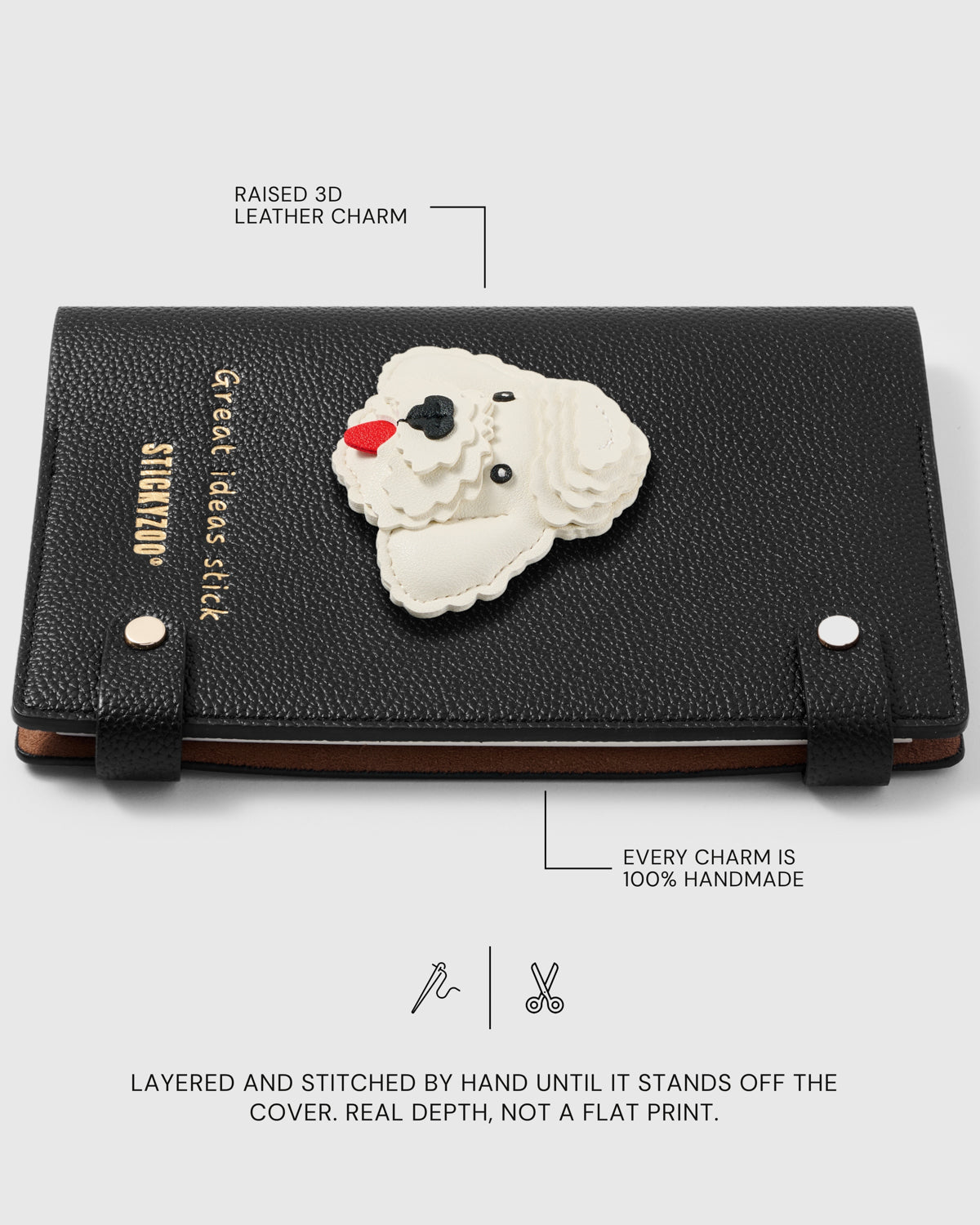WHITE POODLE NOTEBOOK