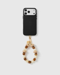 TOFFEE MARBLE MIX PHONE STRAP