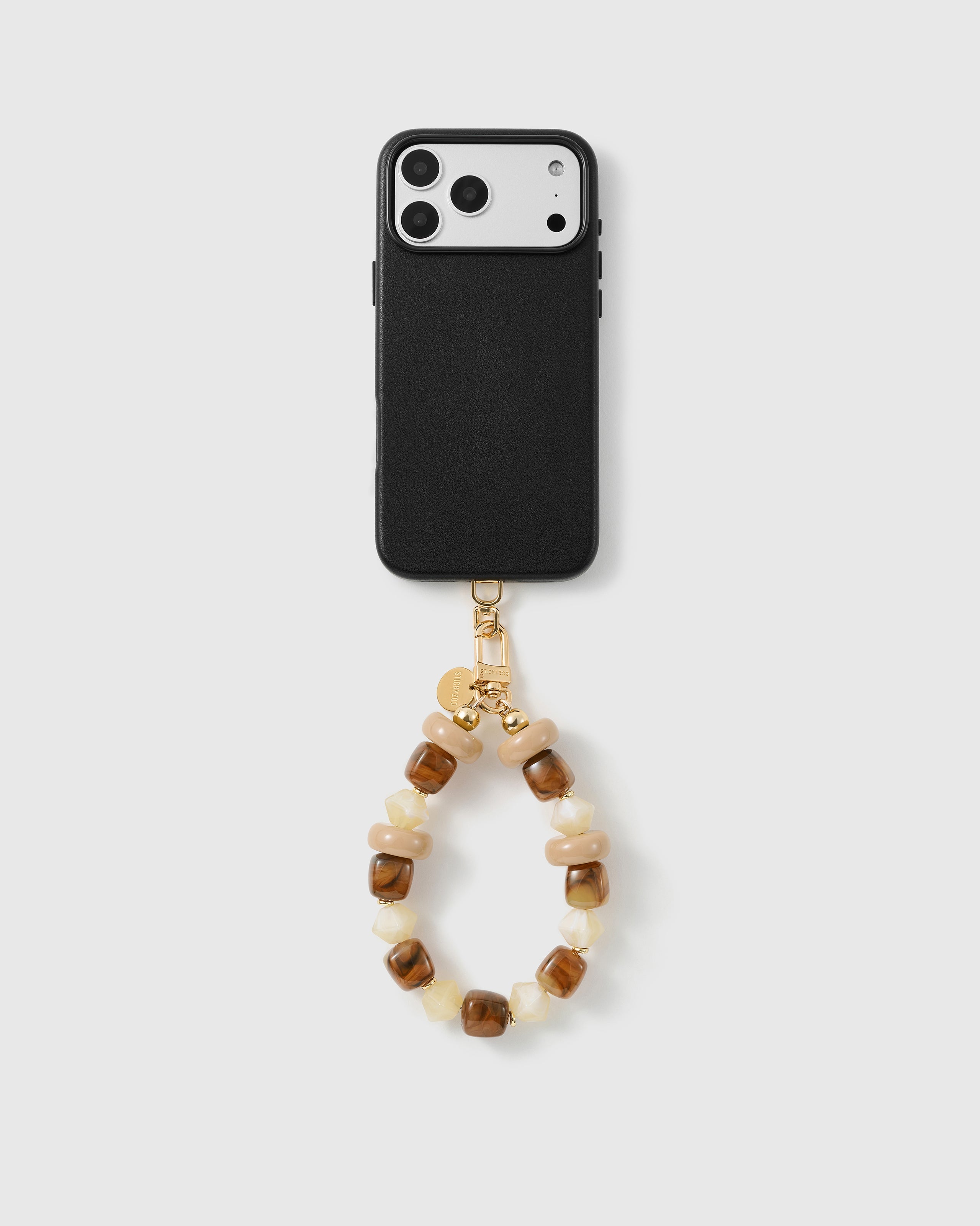 TOFFEE MARBLE MIX PHONE STRAP